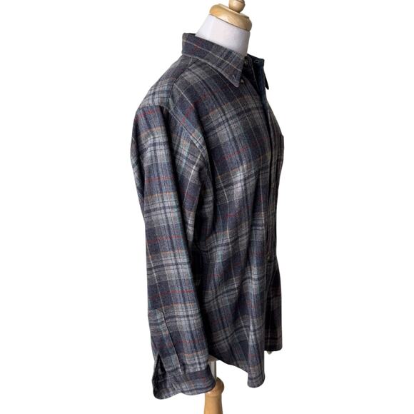 PENDLETON Vintage Virgin Wool Plain Button Up Medium - Picture 6 of 8
